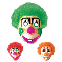 Klaunská maska s vlasmi